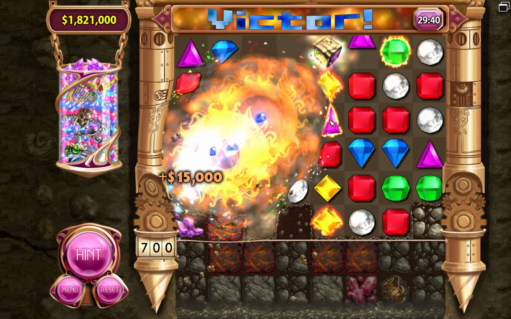 Bejeweled 3 has stunning new graphics and new modes to explore including ticking time bombs