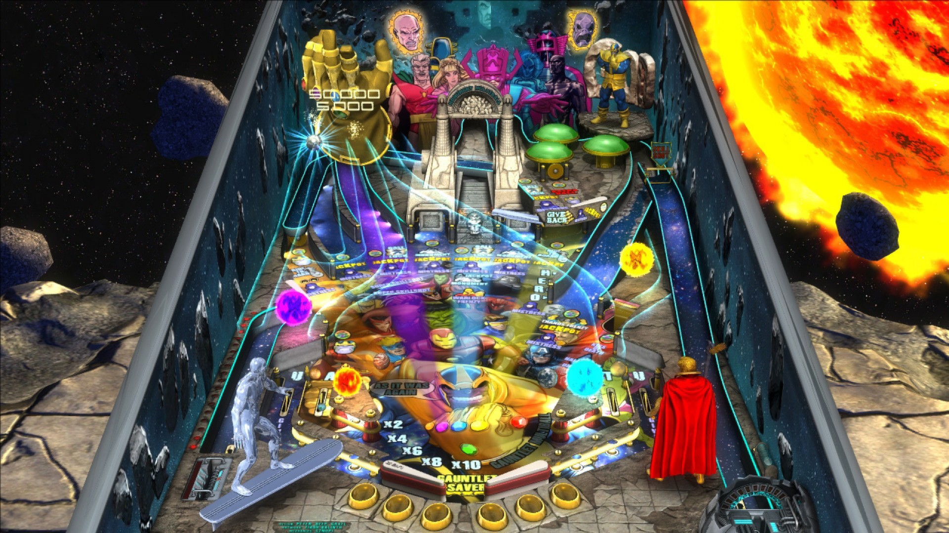 It plays much like real pinball. You can even nudge the table to influence the path of the ball. 
