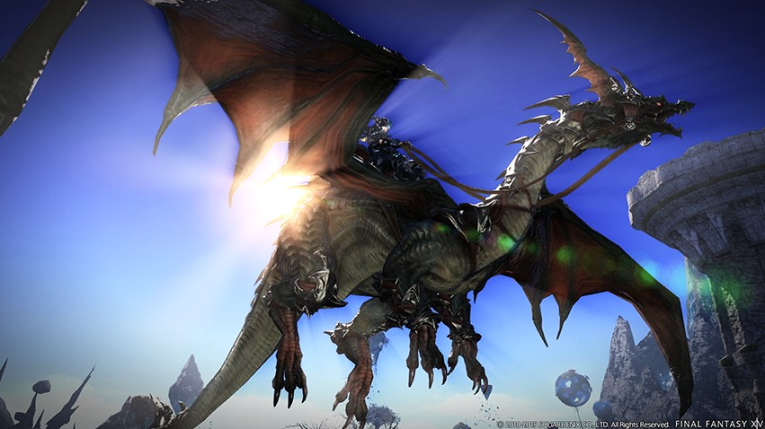 final fantasy, heavensward, dragon, flying mount, XIV