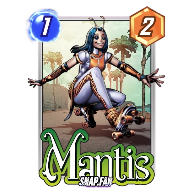 The Summer Mantis card from Marvel Snap