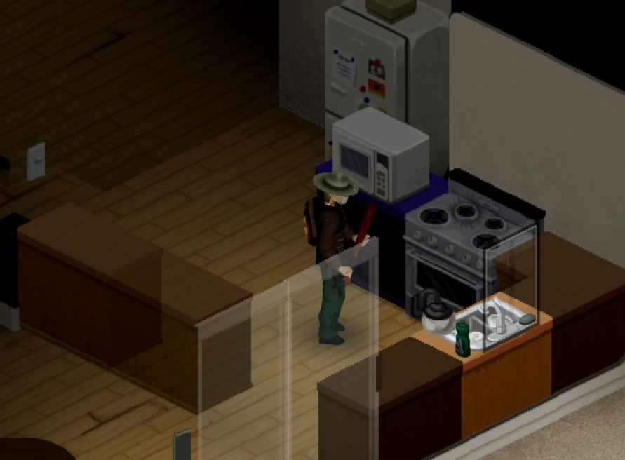 Kitchen in Project Zomboid