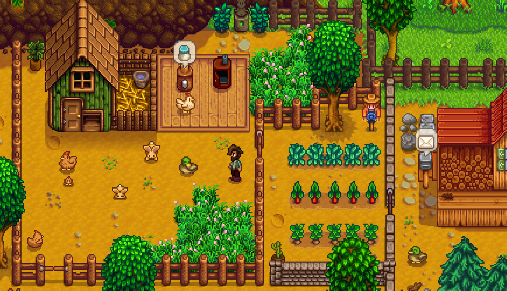 This is a small bit of the farm you can create in Stardew Valley