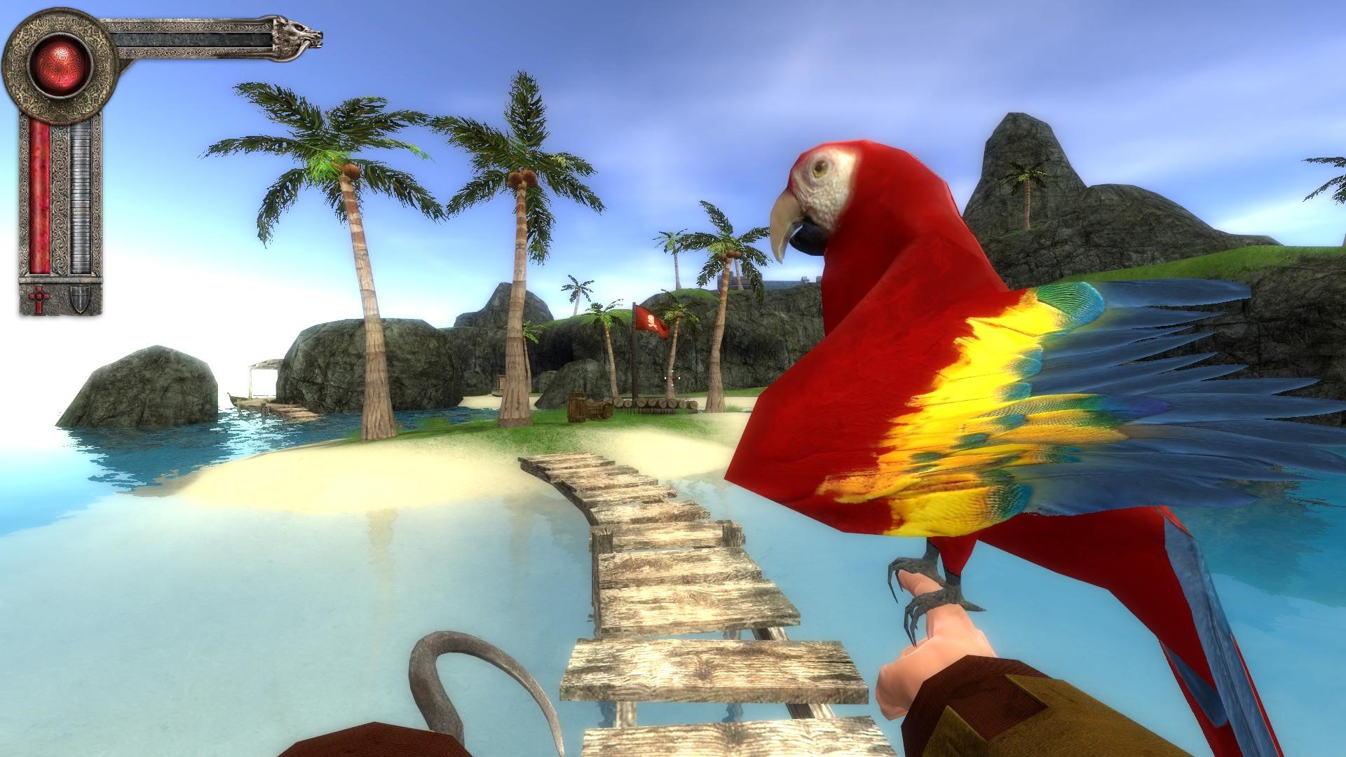As a pirate captain, use your attack parrot to peck at your enemies!