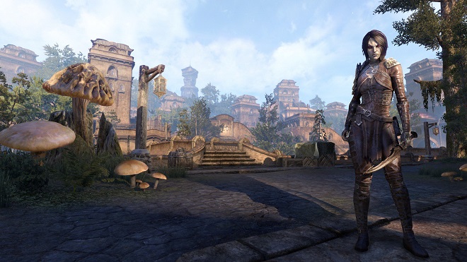 Veterans of the series may recognize the city of Balmora with its ruined Dwarven tower looming nearby.