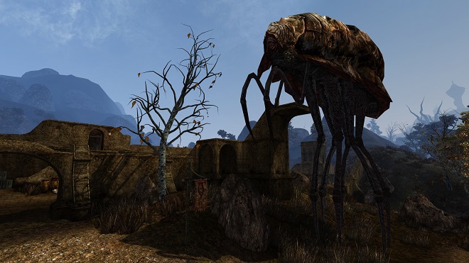 Using the Morrowind Graphics Extender (MGE) mod greatly improves many of the game's visuals. MGE can be found at the Morrowind Nexus site.