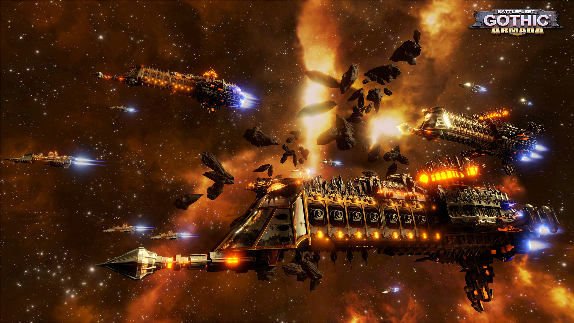 Battlefleet Gothic: Armada, one of the more successful Warhammer related titles. 