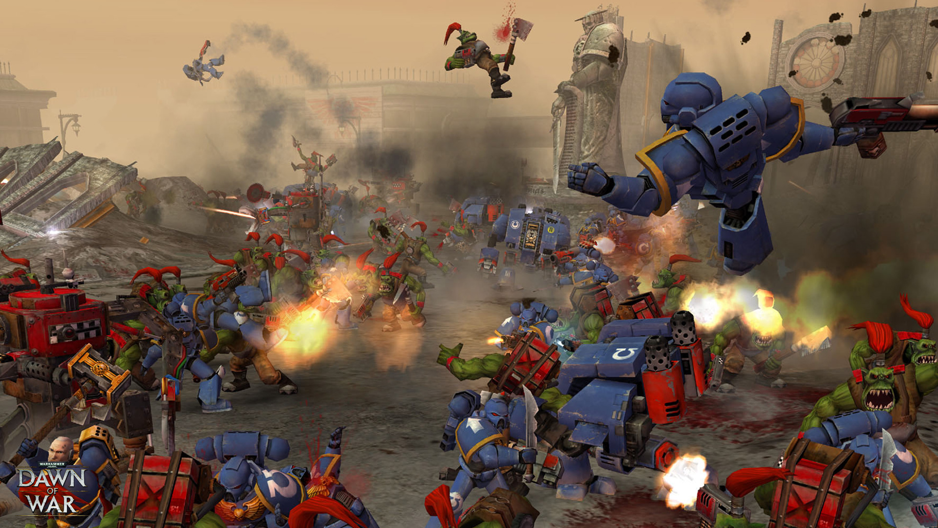 Dawn of War featured large scale battles and combat animations