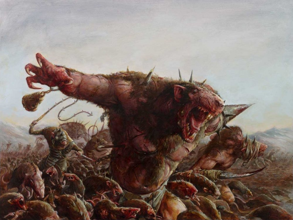 Rat Ogres, a foul creation of the Skaven. 