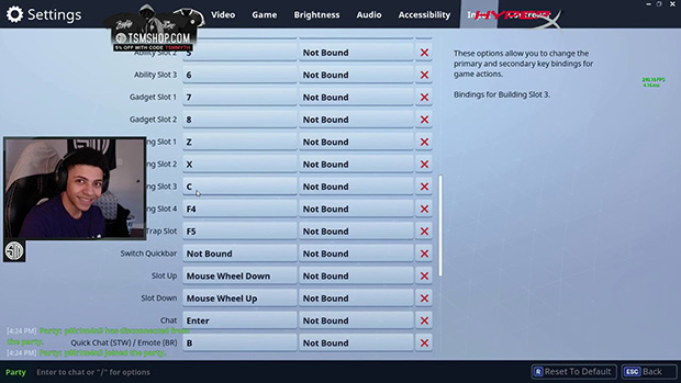 pros keybinds fortnite - tsm myth s keybinds tsm myth s keybinds - pros keybinds fortnite