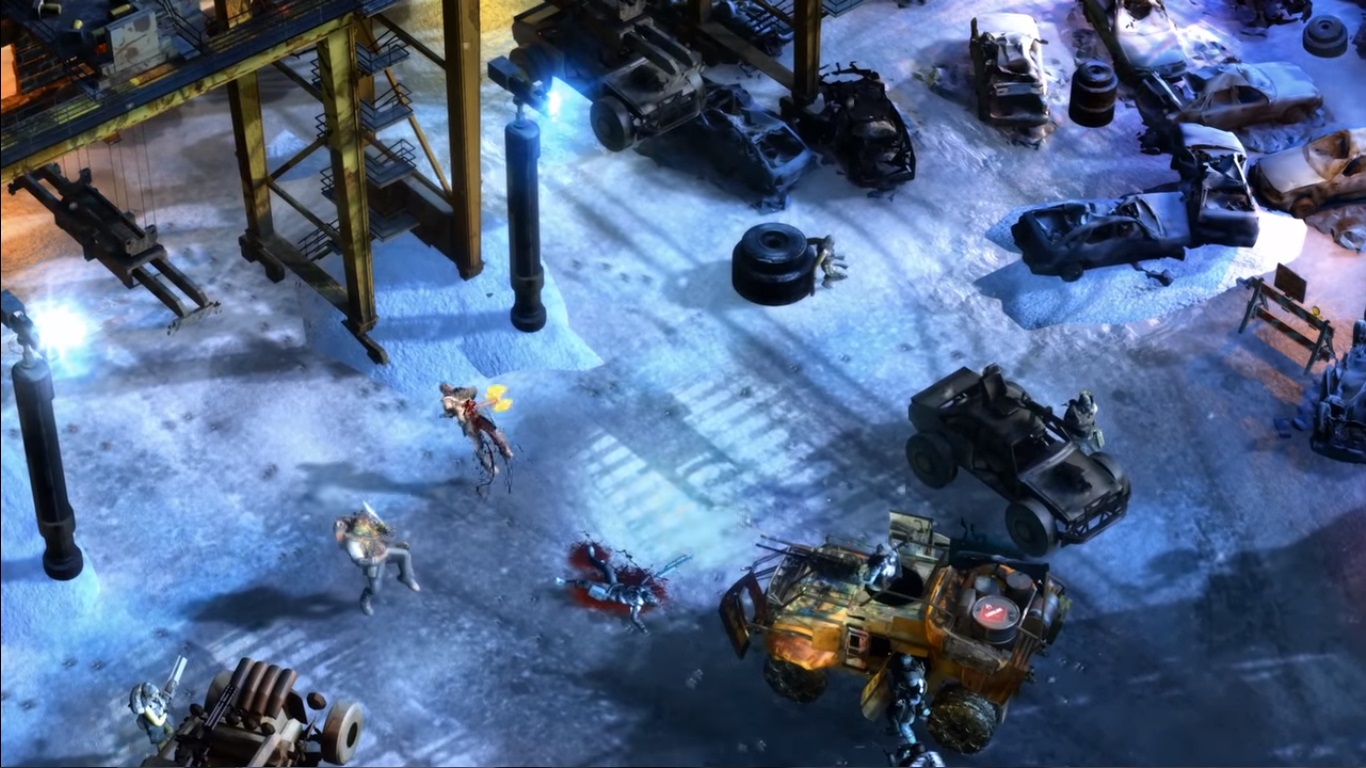 Vehicle turret kills Hard Hat Gang member in Wasteland 3