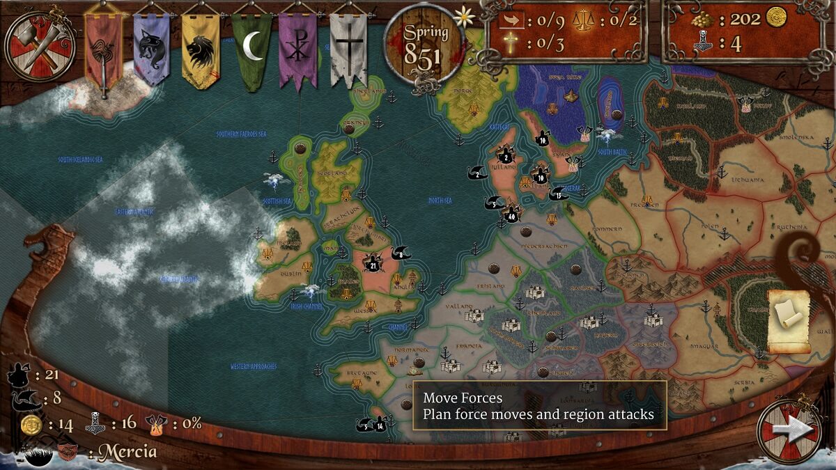 The grand map in Age of Viking Conquest