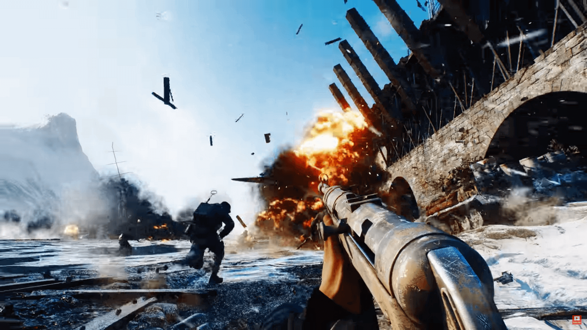 Battlefield destruction in Battlefield 5