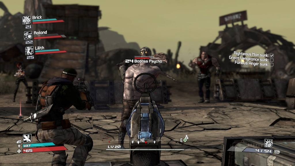 Coop gameplay in Borderlands