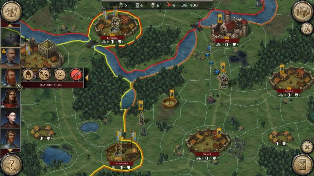 Strategic map in Strategy & Tactics: Dark Ages