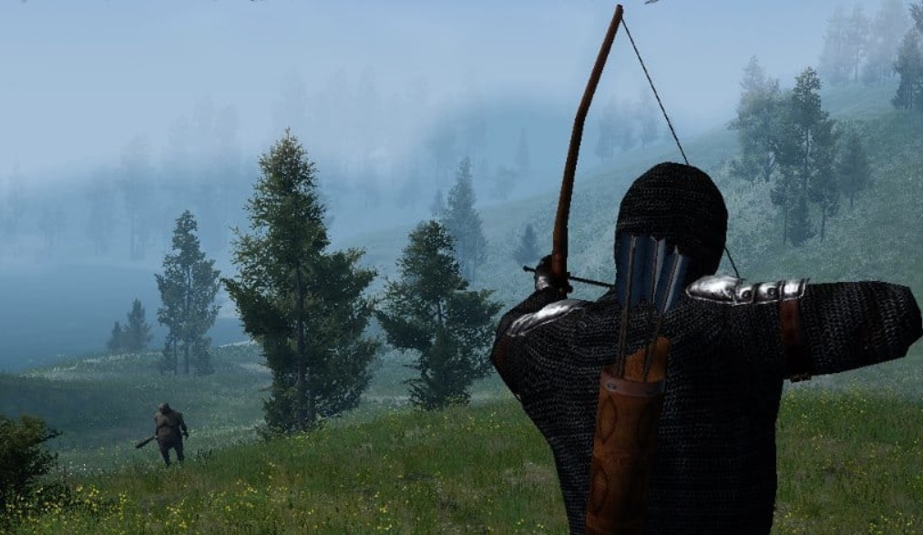 An archer aims at an ogre in Gloria Victis