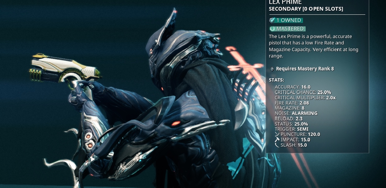 warframe lex prime secondary synoid gammacor atomos pyranna staticor akstiletto akbronco pandera