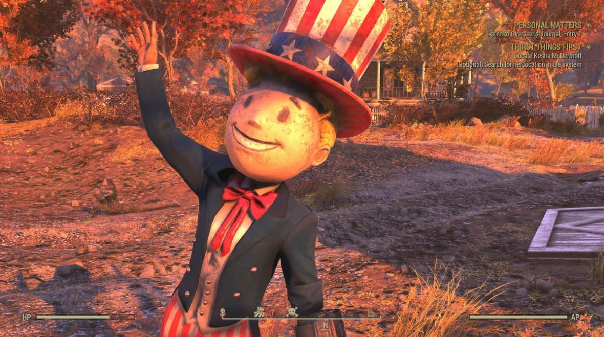 Fallout 76 player interaction emotes wave