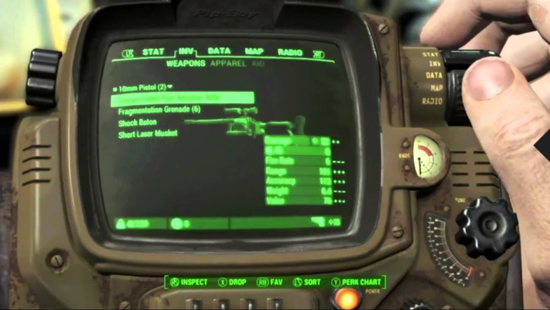 Fallout 76 inventory pip boy inv bobby pin glitch