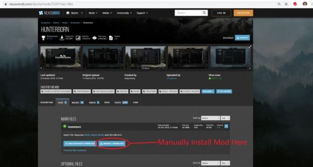 how to install skyrim mods manually steam
