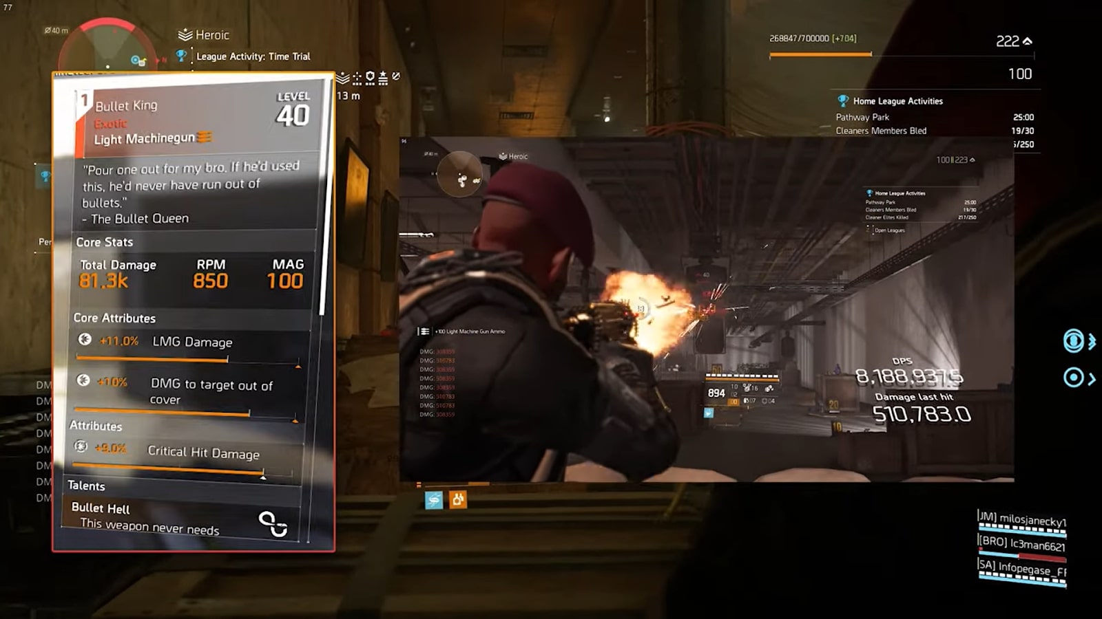 [Top 5] The Division 2 Best Bullet King Builds Gamers Decide