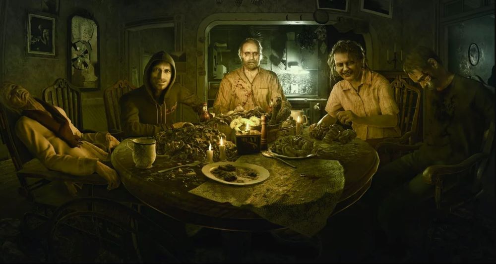 resident evil, resident evil 7, re7, horror games, survival horror games, baker family dinner