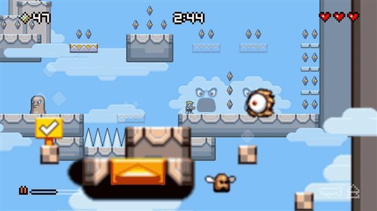 Mutant Mudds Deluxe makes use of spatial depth in order to utilize background space