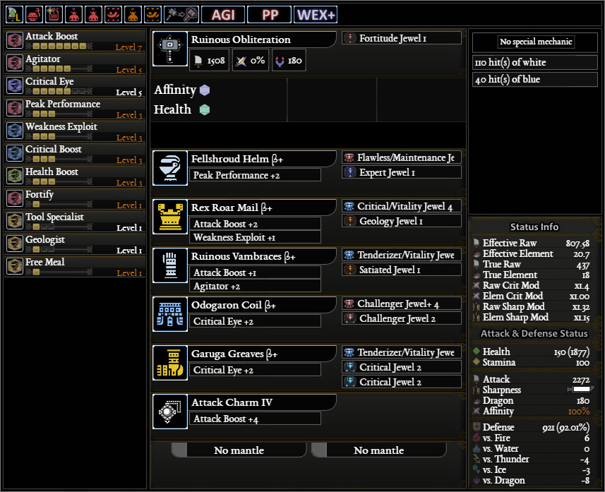 Monster Hunter Hammer Ruinous Obliteration Build