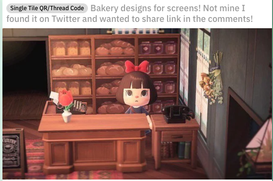 Bakery illustrated with simple panels and the design on them.