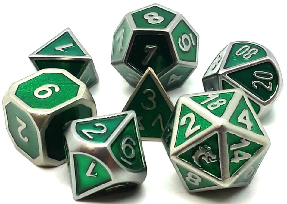 They have Silver Edges and numbers with green faces