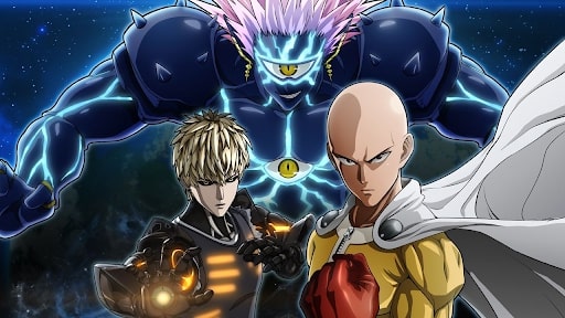 Saitama, Boros, and Genos ready to fight