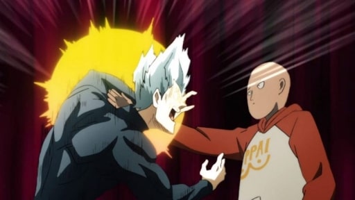 Garou getting knocked out by Saitama