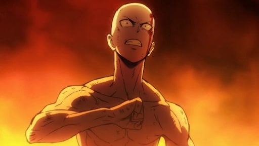 Saitama challenging the Subterraneans