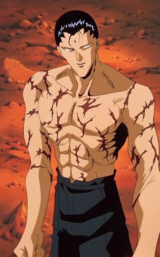 Sensui and his battle scars