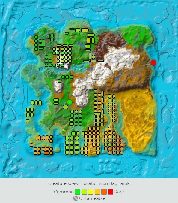 Ark Ragnarok Spawn Locations Top 10] Ark Survival Evolved Best Tames And Why They're Great | Gamers  Decide