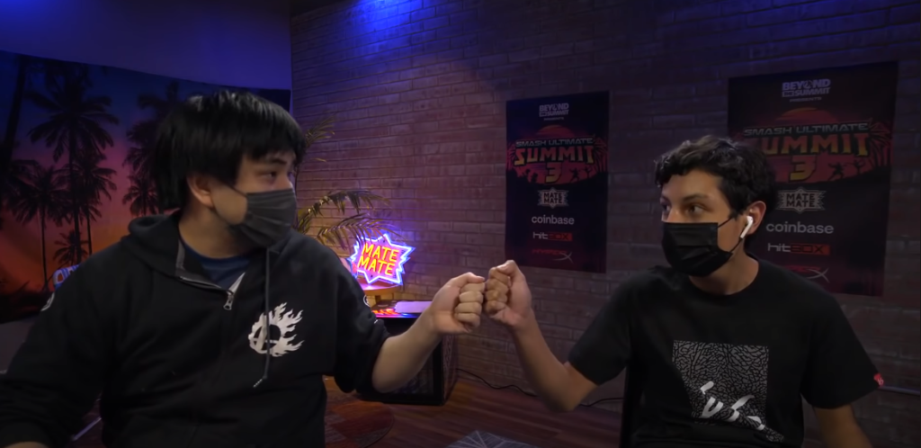 Sparg0 Shaking hands with another pro player as he solidifies his position as the second best player