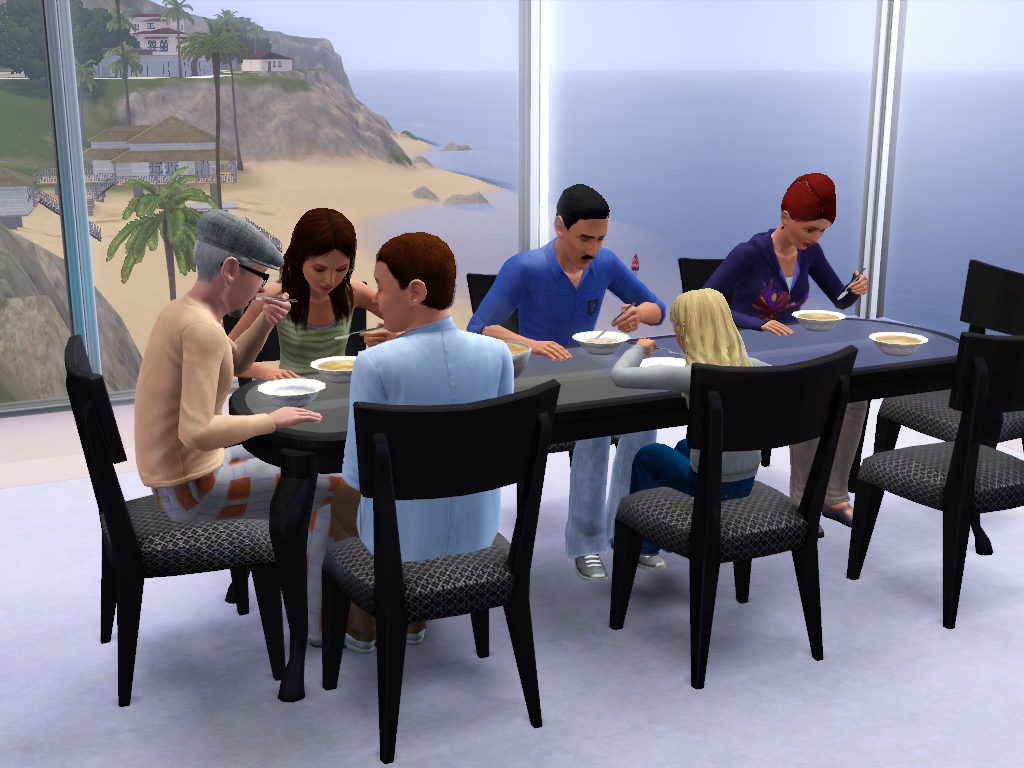 the sims 3 eating