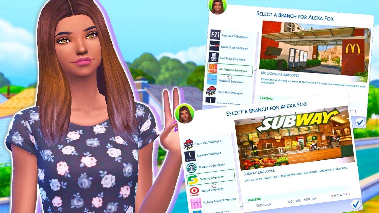 the sims 4 teen jobs