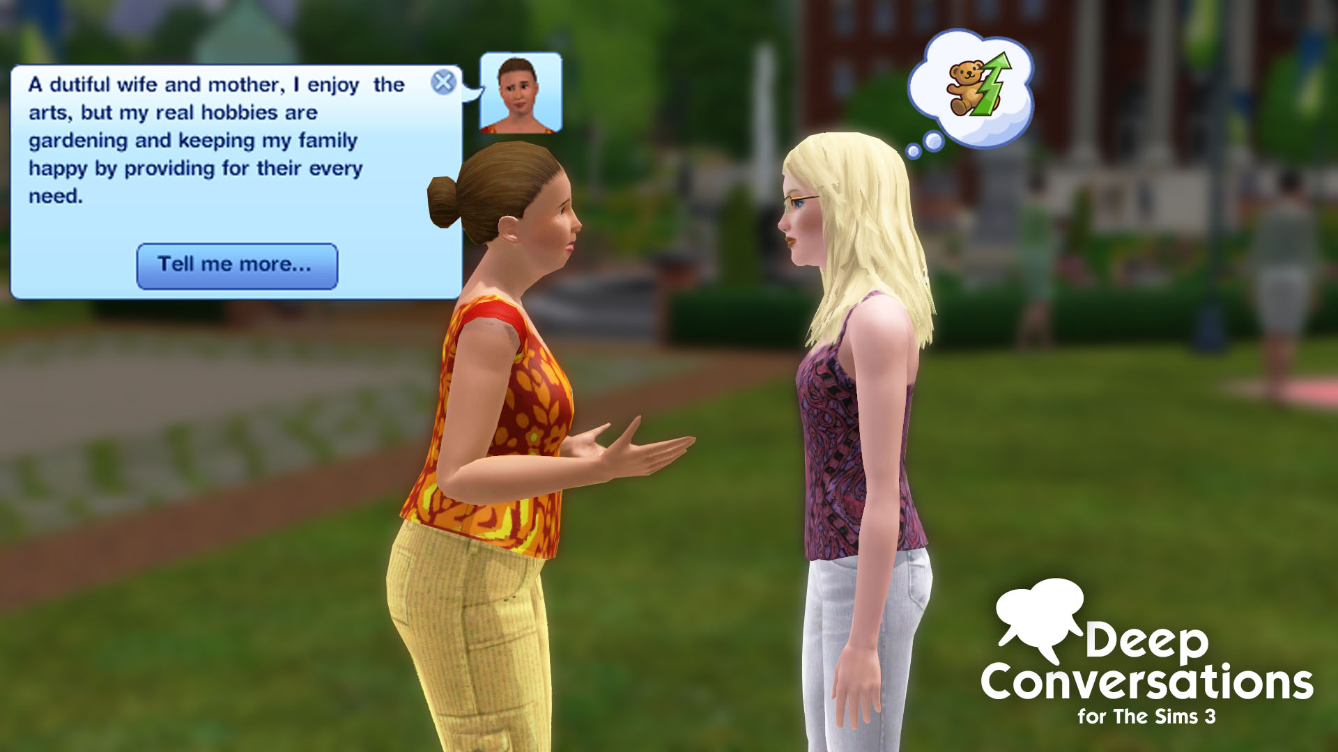 the sims 3 talking