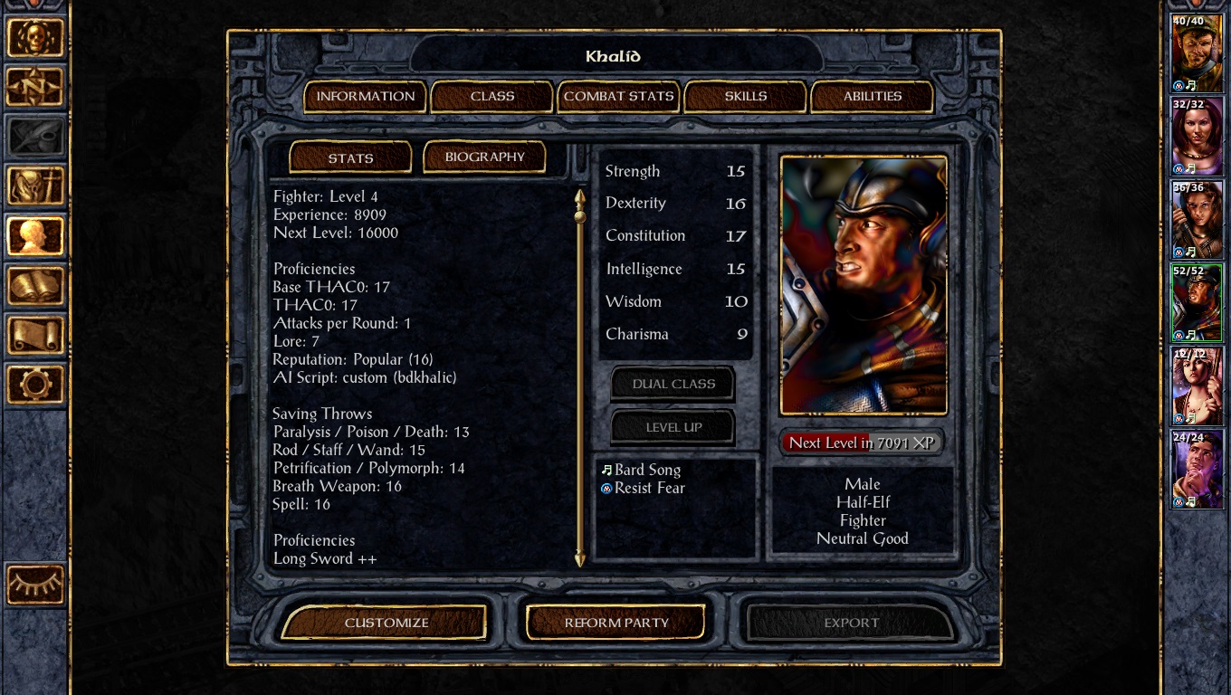 A Fighter in Baldur's Gate