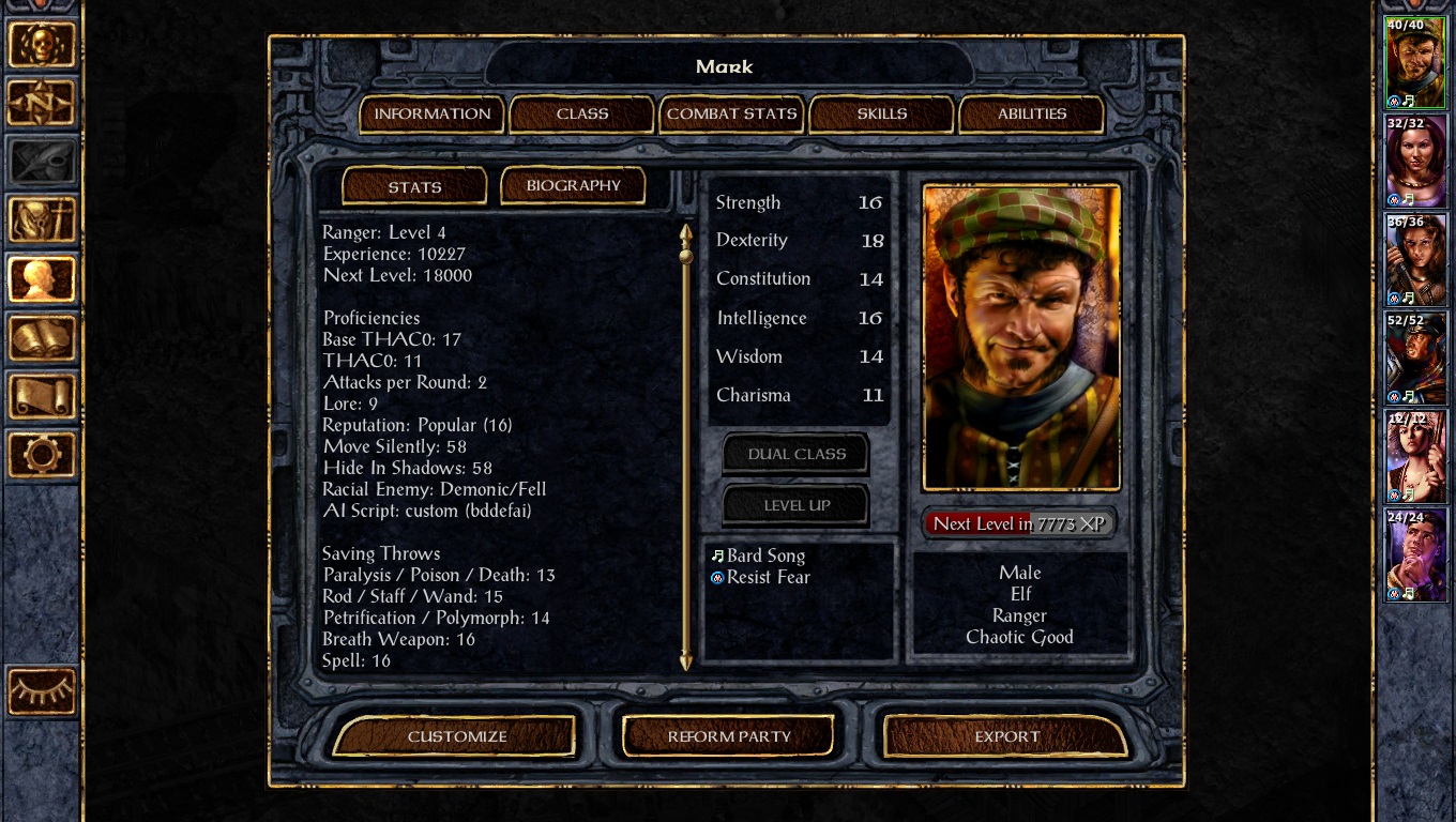 A Ranger in Baldur's Gate