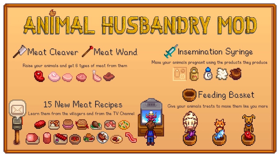 Information from Animal Husbandry Mod.