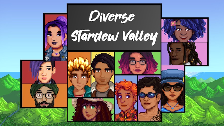 Characters from Diverse Stardew Valley Mod.
