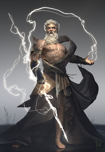 Zeus is the King of Olympus and weirld powerful thunderbolts