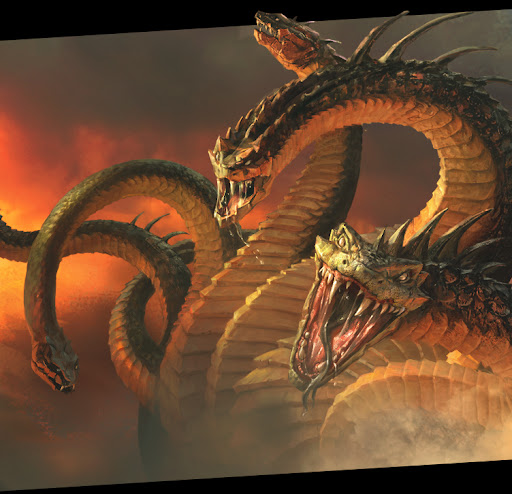 The Hydra could grow back a head for each one severed, making it nearly impossible to defeat