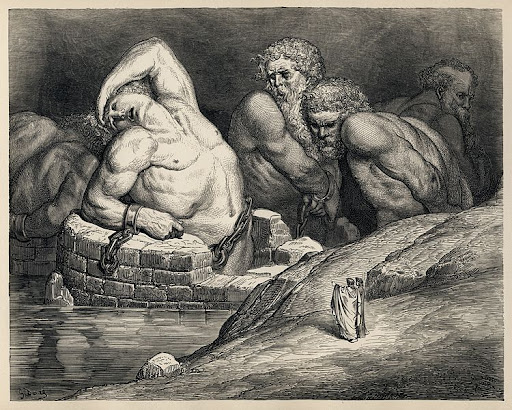 The Titans were imprisoned in Tartarus as punishment for fighting the gods.