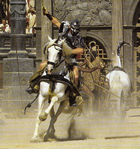 A cavalry gladiator can effectively wield the long and heavy spatha, thanks to the power and speed of his steed.
