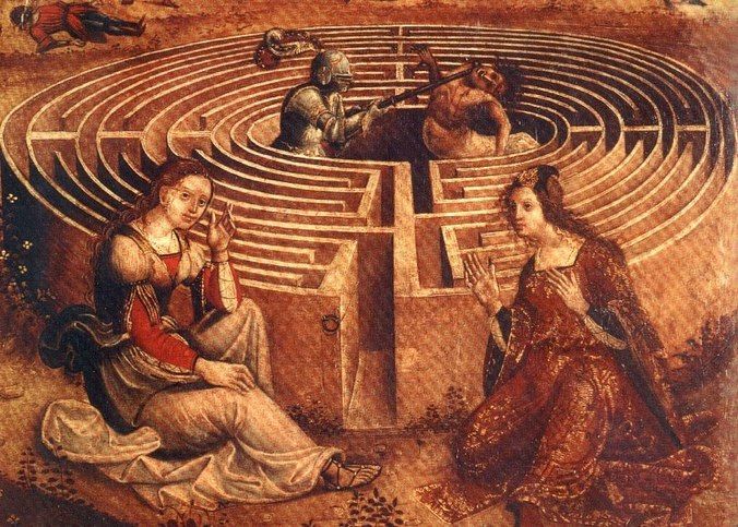 The dreaded labyrinthe that Ariadne helped Theseus navigate
