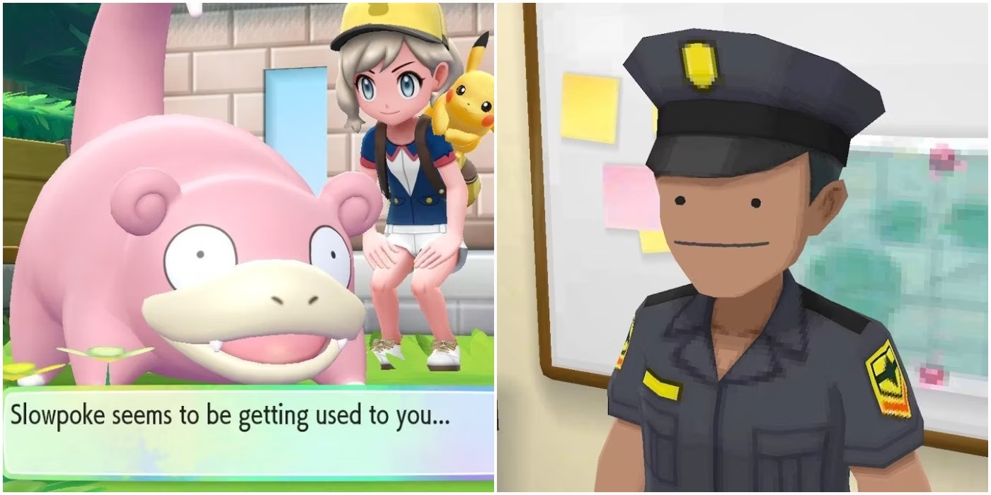 Some oddball side content in Pokemon games, like a Ditto mimicing a police officer