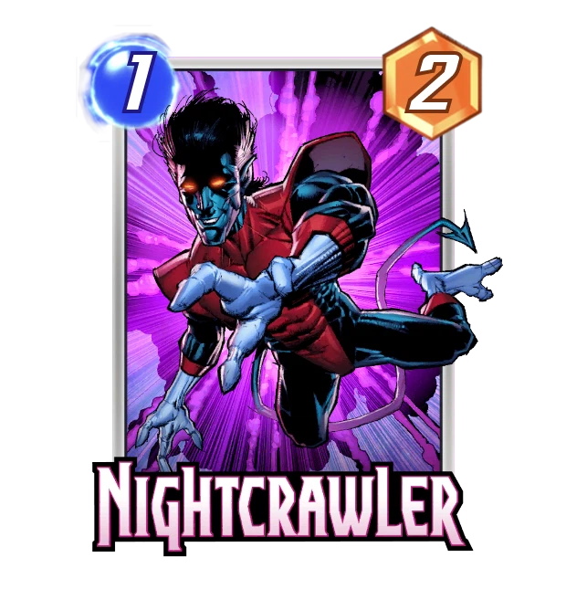 The Nightcrawler card from Marvel Snap