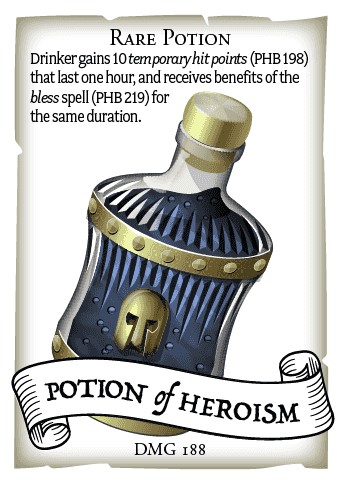 Roll20: Potion of Heroism Potion Card